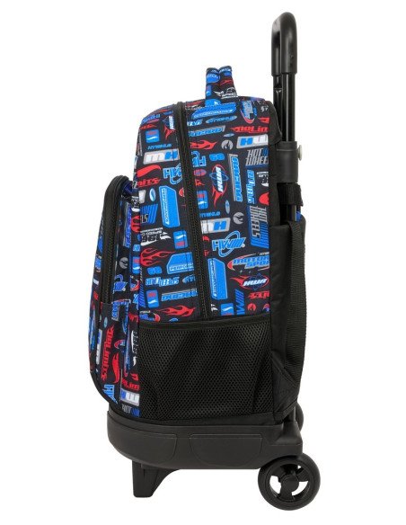 Mochila Grande Con Ruedas Compact Ext.Simple Hot Wheels | Reino Escolar: Mochilas y Regalos