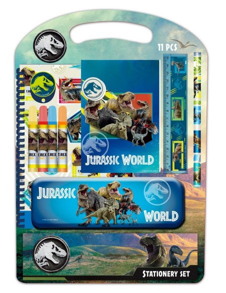 Set Escritura Jurassic World | Reino Escolar: Mochilas y Regalos