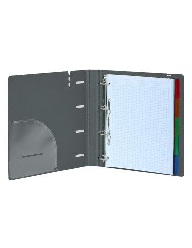 Carpeblock Pp Foam 4 Ani 35Mm con Recambio Safta "Dark Grey" | Reino Escolar: Mochilas y Regalos