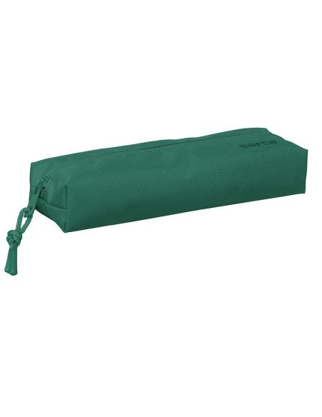 Portatodo Rectangular con Goma Elast. 22Cm Safta "Dark Green" | Reino Escolar: Mochilas y Regalos