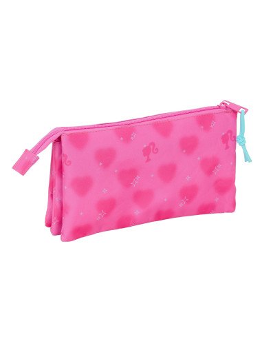 Portatodo Triple Barbie "Corazones" | Reino Escolar: Mochilas y Regalos