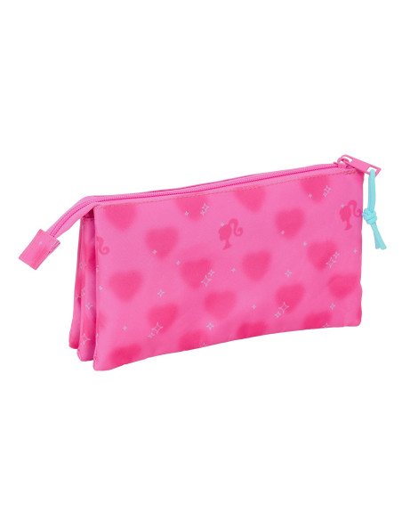Portatodo Triple Barbie "Corazones" | Reino Escolar: Mochilas y Regalos
