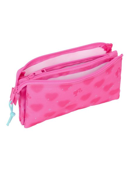 Portatodo Triple Barbie "Corazones" | Reino Escolar: Mochilas y Regalos