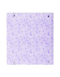 Carpeblock Pp Foam 4 Ani 35Mm con Recambio Safta "Light Purple Flowers" | Reino Escolar: Mochilas y Regalos 2