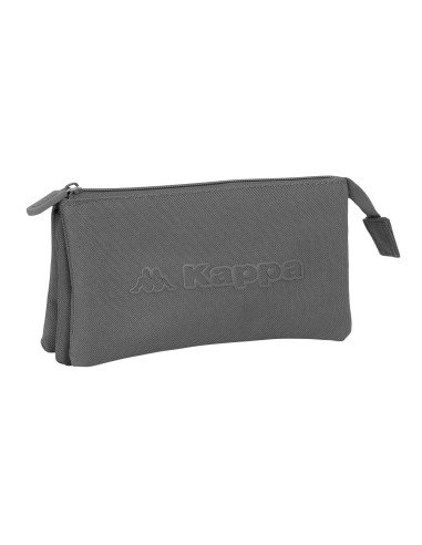 Portatodo Triple Kappa Basics "Gris" | Reino Escolar: Mochilas y Regalos