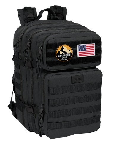 Mochila Militar Portatil 15.6'' Safta Basic "Negro" | Reino Escolar: Mochilas y Regalos