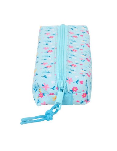 Portatodo Rectangular con Goma Elástica 22 cm Blackfit8 "Petalos"