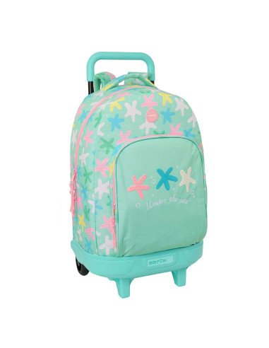 Mochila Grande con Ruedas Compact Ext.Simple SAFTA "Estrellas"