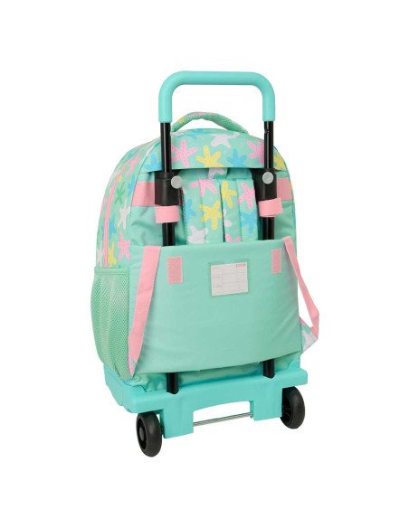 Mochila Grande con Ruedas Compact Ext.Simple SAFTA "Estrellas"