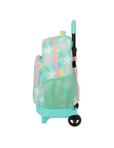 Mochila Grande con Ruedas Compact Ext.Simple SAFTA "Estrellas"