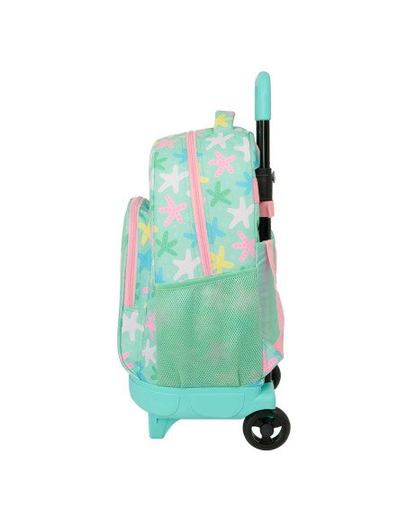 Mochila Grande con Ruedas Compact Ext.Simple SAFTA "Estrellas"
