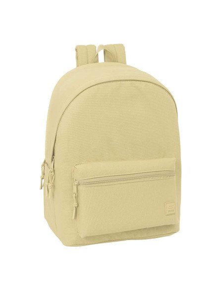 Mochila Doble Para Portatil 15.6" + Usb Safta Basic "Beige" | Reino Escolar: Mochilas y Regalos