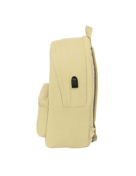 Mochila Doble Para Portatil 15.6" + Usb Safta Basic "Beige" | Reino Escolar: Mochilas y Regalos