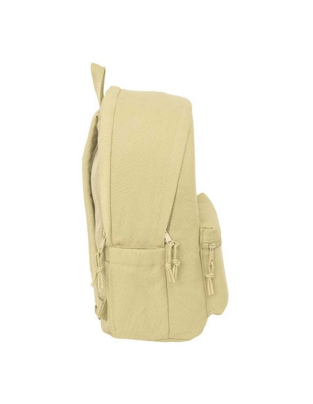 Mochila Doble Para Portatil 15.6" + Usb Safta Basic "Beige" | Reino Escolar: Mochilas y Regalos