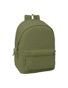 Mochila Doble Para Portatil 15.6" + Usb Safta Basic "Verde" | Reino Escolar: Mochilas y Regalos