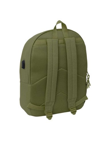 Mochila Doble Para Portatil 15.6" + Usb Safta Basic "Verde" | Reino Escolar: Mochilas y Regalos