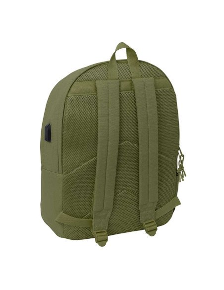 Mochila Doble Para Portatil 15.6" + Usb Safta Basic "Verde" | Reino Escolar: Mochilas y Regalos