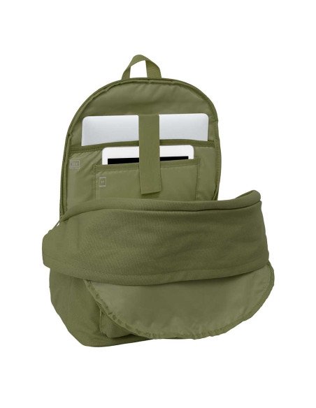 Mochila Doble Para Portatil 15.6" + Usb Safta Basic "Verde" | Reino Escolar: Mochilas y Regalos
