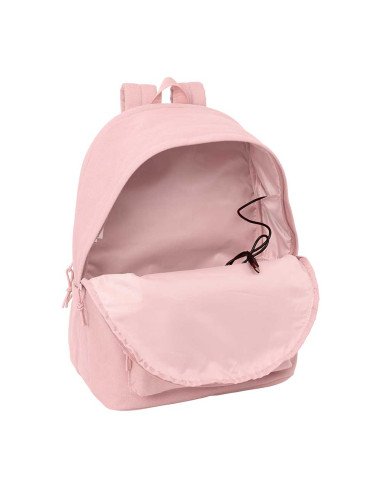 Mochila Doble Para Portatil 15.6" + Usb Safta Basic "Rosa" | Reino Escolar: Mochilas y Regalos