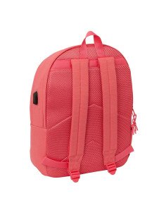Mochila Doble Para Portatil 15.6" + Usb Safta Basic "Marsala" | Reino Escolar: Mochilas y Regalos 2