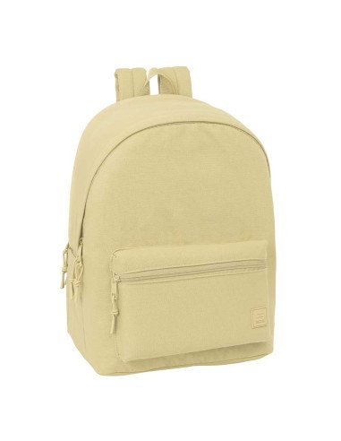 Mochila Doble Para Portatil 15.6" + Usb Safta Basic "Beige" | Reino Escolar: Mochilas y Regalos