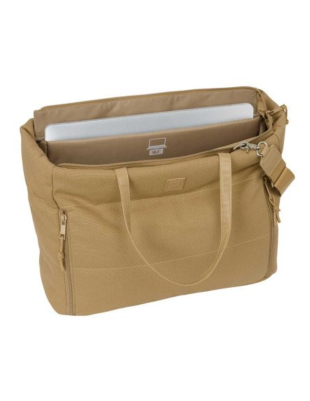Bolso Con Bolsillo Para Portatil 14.1'' Safta Basic "Marron" | Reino Escolar: Mochilas y Regalos