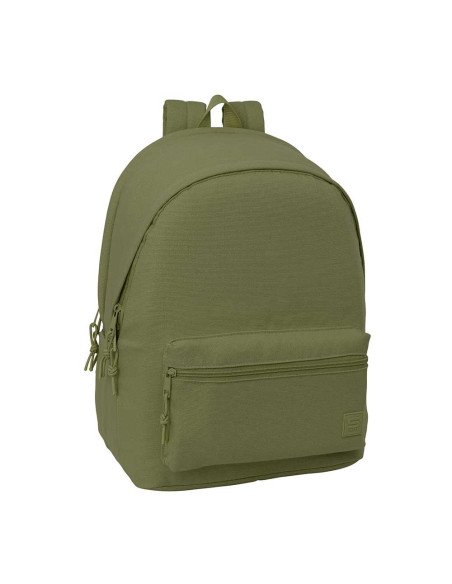 Mochila Doble Para Portatil 15.6" + Usb Safta Basic "Verde" | Reino Escolar: Mochilas y Regalos