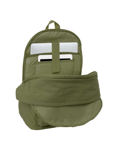 Mochila Doble Para Portatil 15.6" + Usb Safta Basic "Verde" | Reino Escolar: Mochilas y Regalos