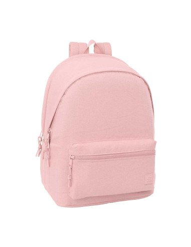 Mochila Doble Para Portatil 15.6" + Usb Safta Basic "Rosa" | Reino Escolar: Mochilas y Regalos