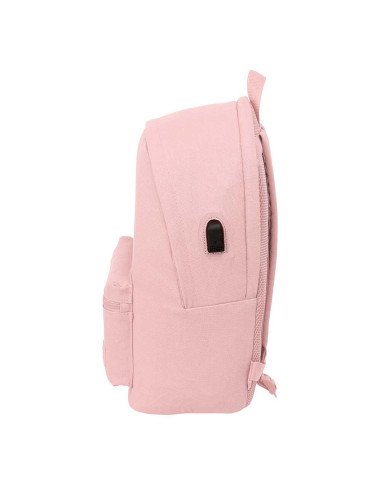 Mochila Doble Para Portatil 15.6" + Usb Safta Basic "Rosa" | Reino Escolar: Mochilas y Regalos