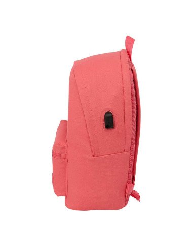 Mochila Doble para Portátil 15.6" + USB SAFTA Basic "Marsala"