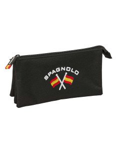 Portatodo Triple Spagnolo "Negro" | Reino Escolar: Mochilas y Regalos