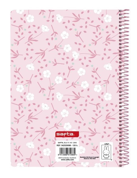 Bloc A6 120 Hojas Miffy "Flores" | Reino Escolar: Mochilas y Regalos