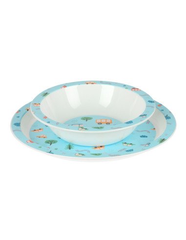 Set De Platos. Cubiertos Y Vaso Safta Preescolar | Reino Escolar: Mochilas y Regalos