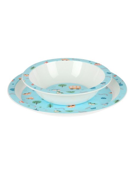 Set De Platos. Cubiertos Y Vaso Safta Preescolar | Reino Escolar: Mochilas y Regalos