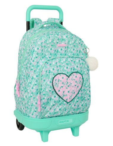 Mochila Grande Con Ruedas Compact Extraible Safta "Cuore" | Reino Escolar: Mochilas y Regalos
