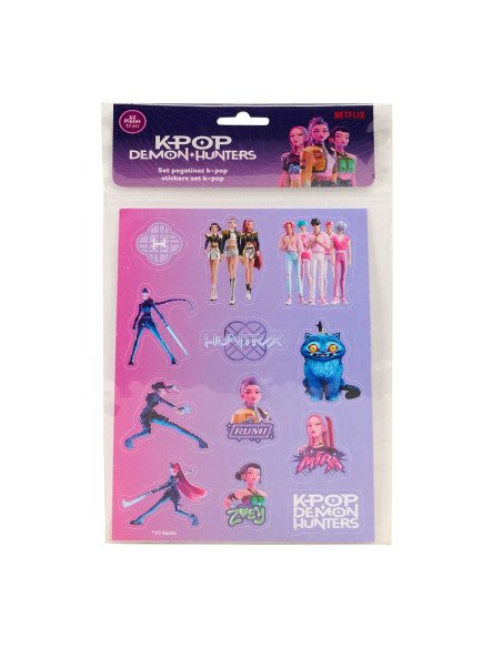 Set Pegatinas K-Pop Demon Hunters - Stationery | Reino Escolar: Mochilas y Regalos