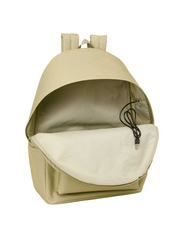 Mochila Doble Para Portatil 15.6" + Usb El Ganso Basics "Arena" | Reino Escolar: Mochilas y Regalos