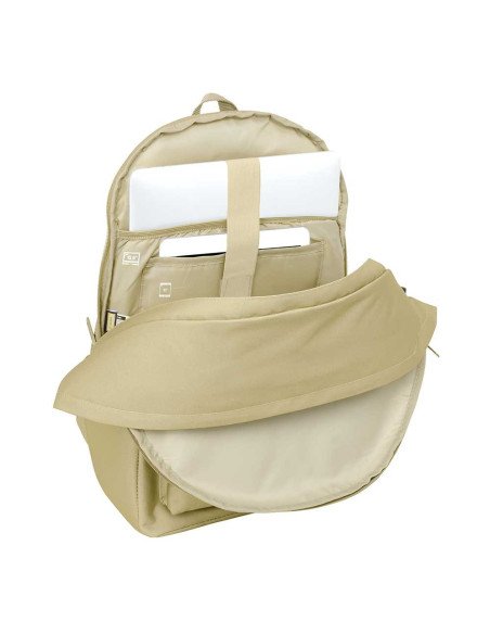 Mochila Doble Para Portatil 15.6" + Usb El Ganso Basics "Arena" | Reino Escolar: Mochilas y Regalos