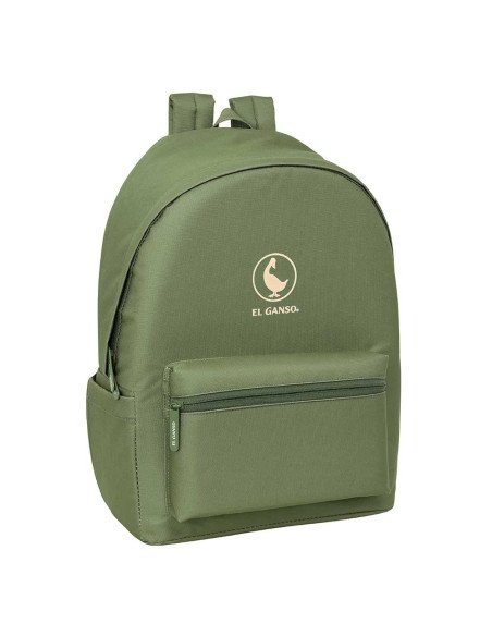 Mochila Doble Para Portatil 15.6" + Usb El Ganso Basics "Verde" | Reino Escolar: Mochilas y Regalos