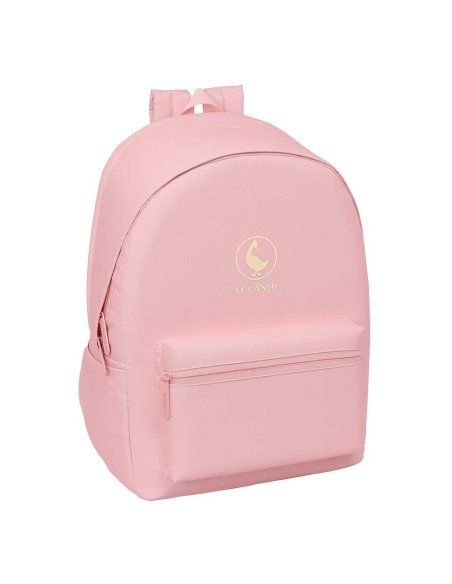 Mochila Doble Para Portatil 15.6" + Usb El Ganso Basics "Rosa" | Reino Escolar: Mochilas y Regalos