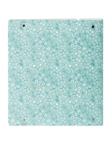 Carpeblock Pp Foam 4 Ani 35Mm C/Recambio Safta "Light Blue Flowers" | Reino Escolar: Mochilas y Regalos