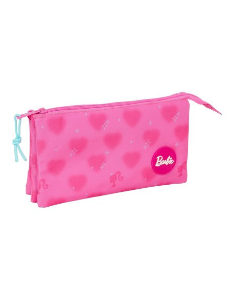 Portatodo Triple Barbie "Corazones" | Reino Escolar: Mochilas y Regalos