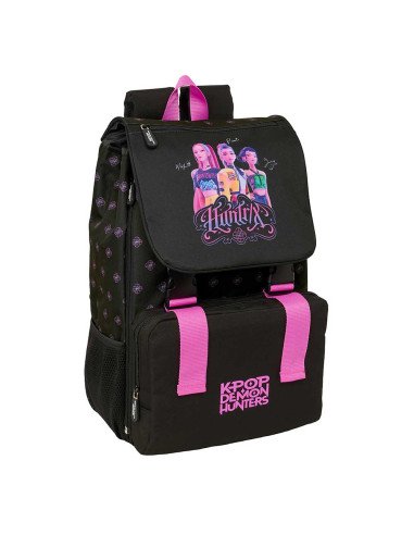 Mochila Extensible K-Pop Demon Hunters - Negra | Reino Escolar: Mochilas y Regalos