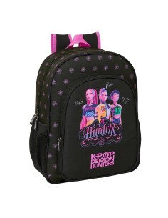 Mochila Junior Adaptable a Carro K-Pop Demon Hunters - Negra | Reino Escolar: Mochilas y Regalos