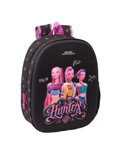 Mochila 3D K-Pop Demon Hunters - Negra | Reino Escolar: Mochilas y Regalos