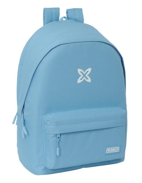 Mochila Doble Para Portatil 15.6"+Usb Munich Basicos "Azul" | Reino Escolar: Mochilas y Regalos