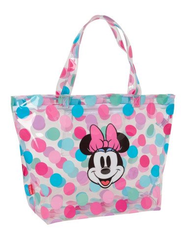 Bolso Shopping Con Cremallera Minnie Mouse "Beach" | Reino Escolar: Mochilas y Regalos