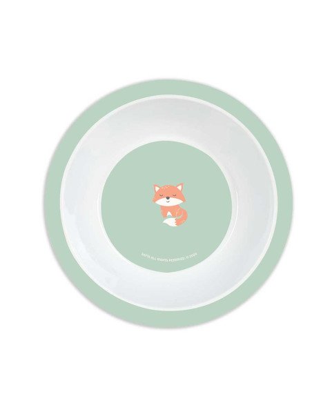 Set de Platos Cubiertos y Vaso SAFTA Preescolar "Zorrito"
