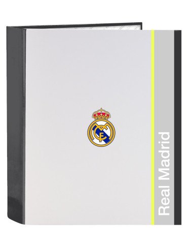 Carpeta F. 4 Anillas 35Mm Lomo Ancho Real Madrid Equip. 25-26 | Reino Escolar: Mochilas y Regalos